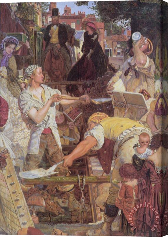 Ford Madox Brown Work [detail] Stretched Canvas Print / Canvas Art